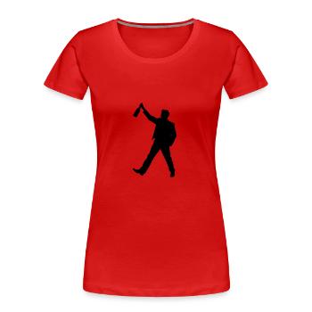 Trinken Icon - Frauen Premium Bio T-Shirt - Rot - Vorne - Mia (176cm)