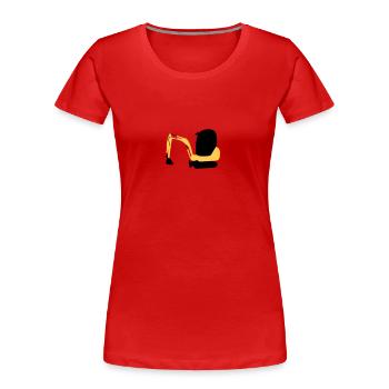 Bagger - Frauen Premium Bio T-Shirt - Rot - Vorne - Mia (176cm)