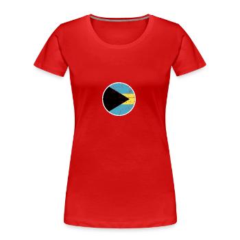 Bahamas Flagge Bahamaisch Bahamaer - Frauen Premium Bio T-Shirt - Rot - Vorne - Mia (176cm)