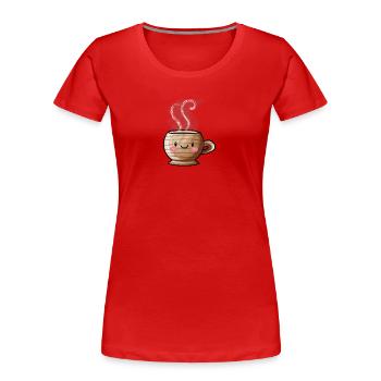 Kawaii Mug - Women's Premium Organic T-Shirt - red - Front - Mia (176cm)