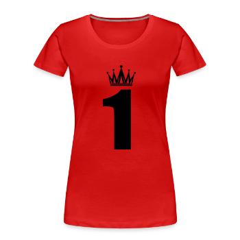 1 - T-shirt bio Premium Femme - rouge - Devant - Mia (176cm)