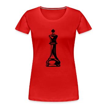 Chess King - Women's Premium Organic T-Shirt - red - Front - Mia (176cm)