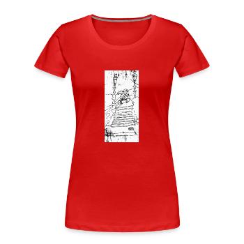 skate contest at the bridge of love Annecy 74 - Women's Premium Organic T-Shirt - red - Front - Mia (176cm)