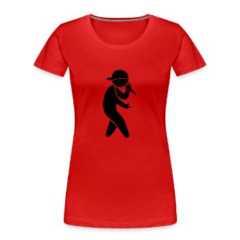 Hiphop Rapper (2c)++2013 - T-shirt bio Premium Femme - rouge - Devant - Mia (176cm)