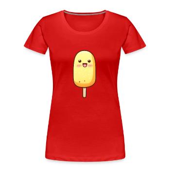 Kawaii Corndog - Women's Premium Organic T-Shirt - red - Front - Mia (176cm)