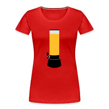 Atomtower - Frauen Premium Bio T-Shirt - Rot - Vorne - Mia (176cm)