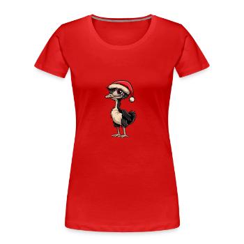 Bouquet Noël - T-shirt bio Premium Femme - rouge - Devant - Mia (176cm)
