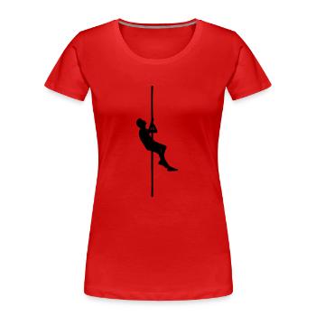 bergsteiger - Frauen Premium Bio T-Shirt - Rot - Vorne - Mia (176cm)