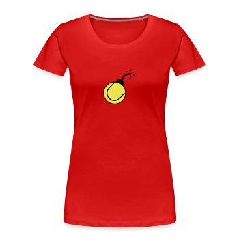 Bombe Ball tennis1 - Frauen Premium Bio T-Shirt - Rot - Vorne - Mia (176cm)