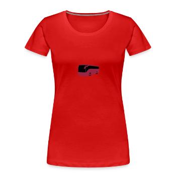 autobus - T-shirt bio Premium Femme - rouge - Devant - Mia (176cm)