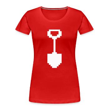 schaufel pixel - Frauen Premium Bio T-Shirt - Rot - Vorne - Mia (176cm)