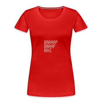 Fahrrad - Frauen Premium Bio T-Shirt - Rot - Vorne - Mia (176cm)