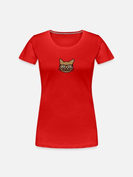 Nerd Kitteh - T-shirt bio Premium Femme - rouge
