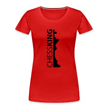 chess king - T-shirt bio Premium Femme - rouge - Devant - Mia (176cm)