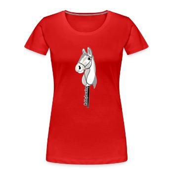 Cheval de loisir - cheval de loisir - cheval de loisir - T-shirt bio Premium Femme - rouge - Devant - Mia (176cm)