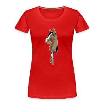 Cheval de loisir - cheval de loisir - cheval de loisir - T-shirt bio Premium Femme - rouge - Devant - Mia (176cm)