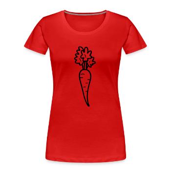 Karotte - Frauen Premium Bio T-Shirt - Rot - Vorne - Mia (176cm)