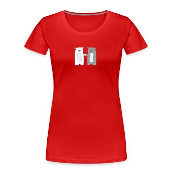 Bears - Women's Premium Organic T-Shirt - red - Front - Mia (176cm)