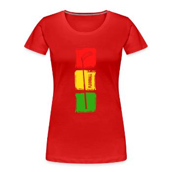 floorball unihockey floorballer - Frauen Premium Bio T-Shirt - Rot - Vorne - Mia (176cm)
