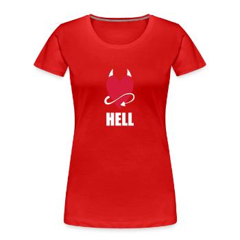 Heart Hell - Frauen Premium Bio T-Shirt - Rot - Vorne - Mia (176cm)