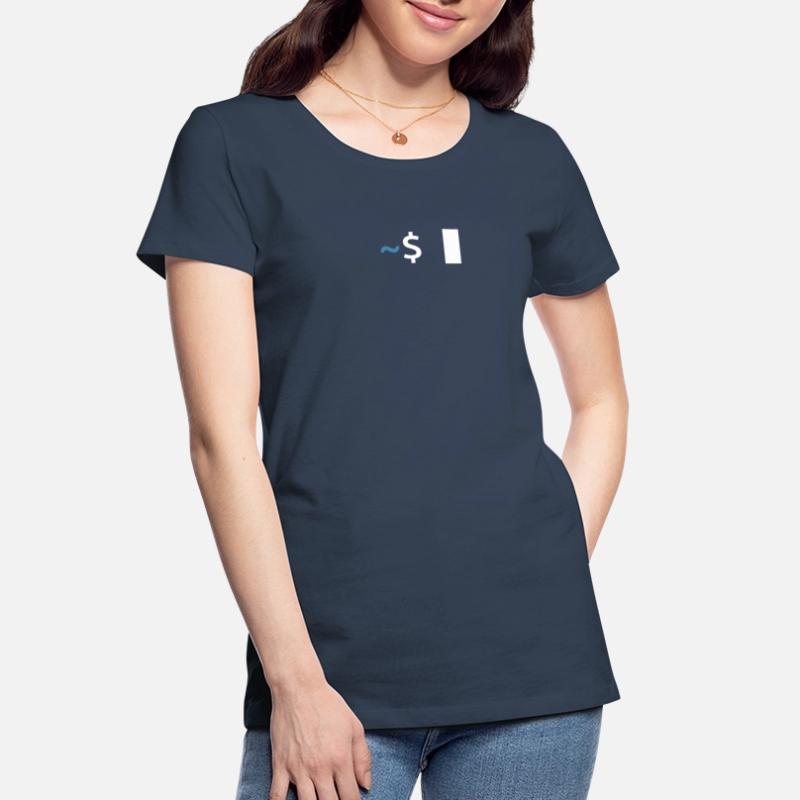 Linux Shell Command Frauen Premium Bio T-Shirt