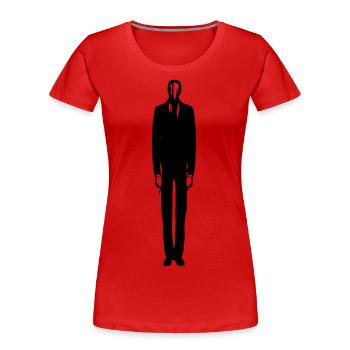 Slenderman - Frauen Premium Bio T-Shirt - Rot - Vorne - Mia (176cm)