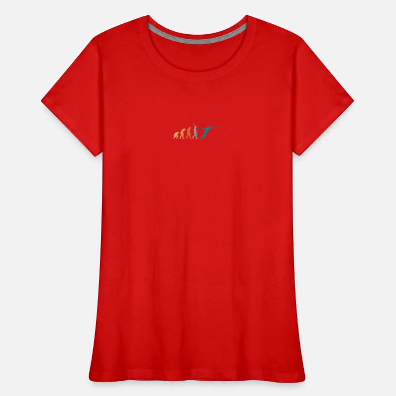 Evolution Retro Fechten Frauen Premium Bio T-Shirt