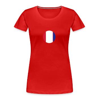 frankreich_rund_50 - T-shirt bio Premium Femme - rouge - Devant - Mia (176cm)
