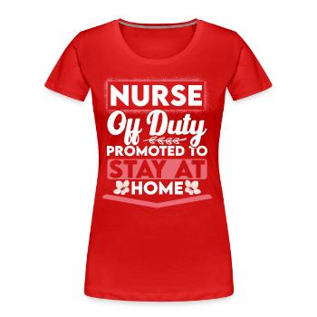Krankenschwester Ruhestand Intensivstation - Frauen Premium Bio T-Shirt - Rot - Vorne - Mia (176cm)