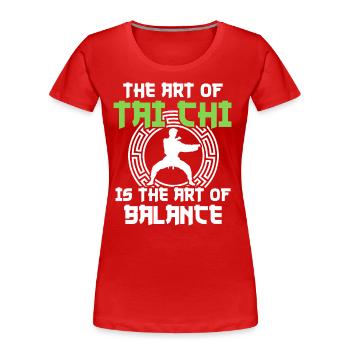 Tai Chi Kampfkunst - Frauen Premium Bio T-Shirt - Rot - Vorne - Mia (176cm)