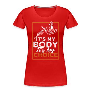 Tattoo Tinte Tattooing - Frauen Premium Bio T-Shirt - Rot - Vorne - Mia (176cm)