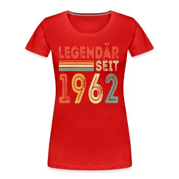 Legendär seit 1962 jahrgang 1962 - Frauen Premium Bio T-Shirt - Rot - Vorne - Mia (176cm)