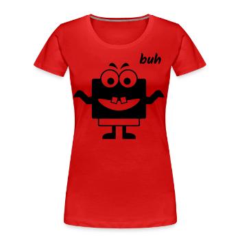 Kleines Monster macht Buh - Frauen Premium Bio T-Shirt - Rot - Vorne - Mia (176cm)
