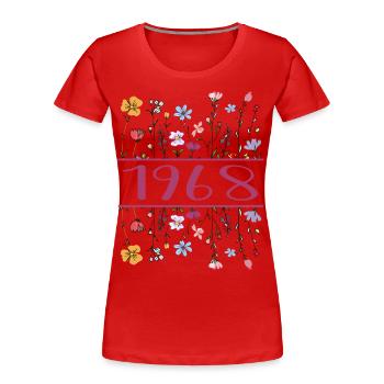 1968 Legendary Since 1968 Birthday 1968 Women - Women's Premium Organic T-Shirt - red - Front - Mia (176cm)