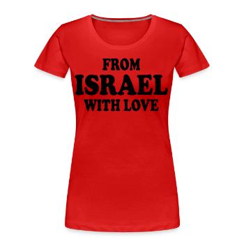 From israel with love - Frauen Premium Bio T-Shirt - Rot - Vorne - Mia (176cm)