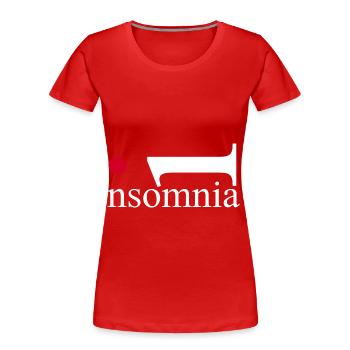 Insomnia. Sleep? What is that? Mind over Mattress. - Women's Premium Organic T-Shirt - red - Front - Mia (176cm)