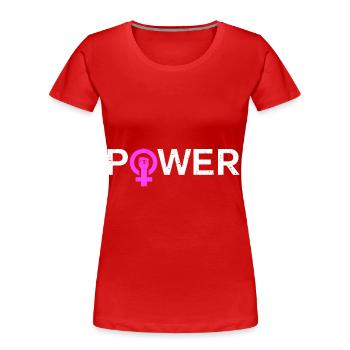 Girl Power Women's Power - Women's Premium Organic T-Shirt - red - Front - Mia (176cm)