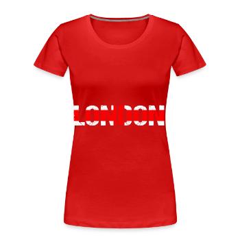 Londres Angleterre Flag City Londres - T-shirt bio Premium Femme - rouge - Devant - Mia (176cm)
