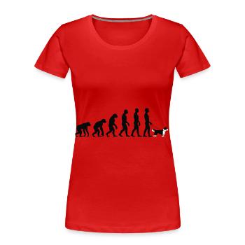 Border Collie - T-shirt bio Premium Femme - rouge - Devant - Mia (176cm)