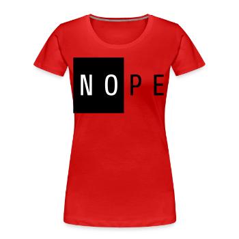 NOPE Black Gift - Women's Premium Organic T-Shirt - red - Front - Mia (176cm)