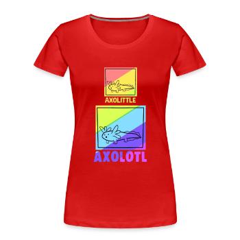 Axolotl Reptile Salamander Aquarium Kawaii Lurch - Frauen Premium Bio T-Shirt - Rot - Vorne - Mia (176cm)