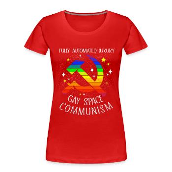 Communisme - T-shirt bio Premium Femme - rouge - Devant - Mia (176cm)