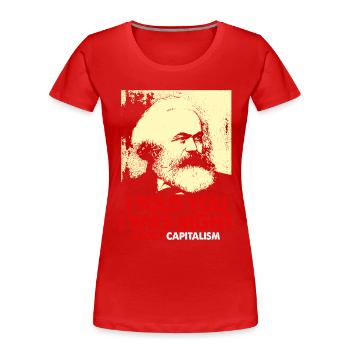 Kommunismus Lenin Marx Klassenkampf Sozial - Frauen Premium Bio T-Shirt - Rot - Vorne - Mia (176cm)