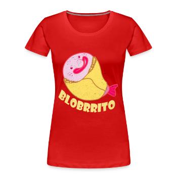 Blobfisch - Frauen Premium Bio T-Shirt - Rot - Vorne - Mia (176cm)