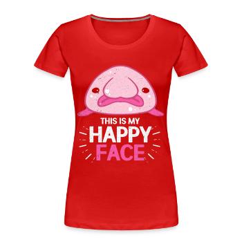 Blobfisch - Frauen Premium Bio T-Shirt - Rot - Vorne - Mia (176cm)
