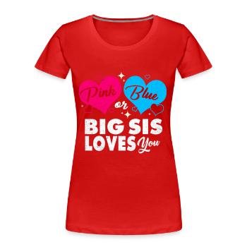 Schwangerschaft - Frauen Premium Bio T-Shirt - Rot - Vorne - Mia (176cm)