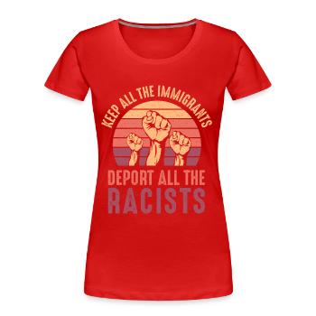 Revolution Widerstand Konsum Kapitalismus Politik - Frauen Premium Bio T-Shirt - Rot - Vorne - Mia (176cm)