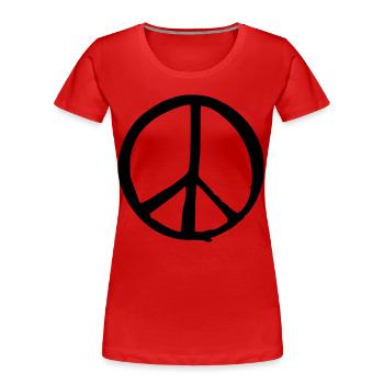 peace - T-shirt bio Premium Femme - rouge - Devant - Mia (176cm)