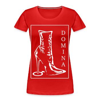Domina - Frauen Premium Bio T-Shirt - Rot - Vorne - Mia (176cm)