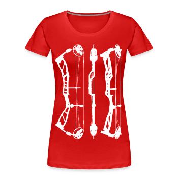 EliteBasin_PlanW - T-shirt bio Premium Femme - rouge - Devant - Mia (176cm)